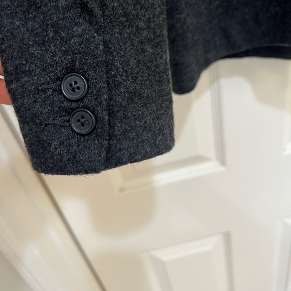 J.Crew Classic 100% Women’s Wool Double Breasted‎ Gray Blazer Pea Coat size 6 - Picture 8 of 12
